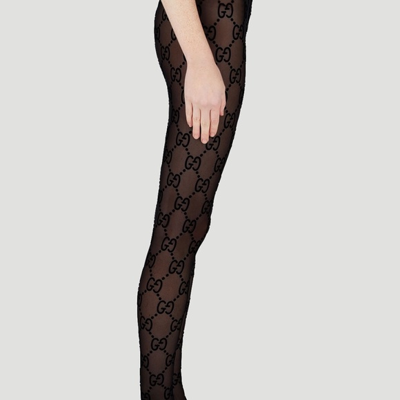 Gucci GG supreme tights in black - Picture 2 of 5